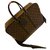 Louis Vuitton Porte Documents Voyage Brown Cloth  ref.262056