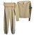 Dior tailleur pantalon Elasthane Polyamide Marron Beige  ref.262067