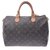 Louis Vuitton Speedy 35 Brown Cloth  ref.262086