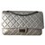 Bolsa Chanel 2.55 em couro acolchoado cinza  ref.262181