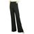 Dsquared2 Dsquared 2 D2 Pantalones de pierna de estilo flair de cintura alta de lana negra Tamaño de pantalones 40 Negro  ref.262216
