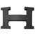 Constance Fibbia della cintura H Hermès Nero Metallo  ref.262226