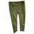 Chanel Pantalones Dorado Verde Algodón  ref.262249