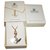 chaîne+pendentif swarovski vintage neuf dans boîte,plaqué or Doré  ref.262265