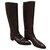 Jil Sander Chocolate brown boots Leather  ref.262269