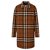 Manteau de voiture en laine à carreaux doublé burberry Marron Marron foncé  ref.262610