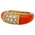 Van Cleef & Arpels Van Cleef ring and Arpels "Philippine" in yellow gold, pink coral and diamonds.  ref.262656