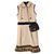 Chanel Vestido de seda de cashmere para colecionadores Bege Casimira  ref.262690