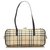 Burberry Brown House Check Shoulder Bag Multiple colors Beige Leather Plastic Pony-style calfskin  ref.262749