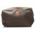 Céline Celine Brown Macadam Coated Canvas Clutch Bag Dark brown Leather Cloth Pony-style calfskin Cloth  ref.262770