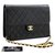CHANEL Chain Shoulder Bag Clutch Black Quilted Flap Lambskin Leather  ref.262905
