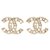 Chanel DIAMANTI E PERLE DORATE CC D'oro Metallo  ref.263018