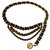 Chanel Belts Black Gold hardware Leather Metal  ref.263109