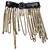 Chanel Cinturones Negro Dorado Cuero Metal  ref.263251