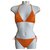Guess bikini arancio logo strass Arancione Poliammide  ref.263287