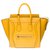 L'iconica borsa a mano Céline Luggage Mini in pelle di vitello giallo ocra, Nuova Condizione!  ref.263294