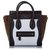 Céline Celine White Nano Luggage Leather Tote Bag Black Suede Pony-style calfskin  ref.263345
