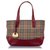 Burberry Brown Haymarket Check Canvas Tote Bag Multiple colors Beige Leather Cloth Pony-style calfskin Cloth  ref.263425