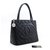 CHANEL Silver Medallion Caviar Shoulder Bag Shopping Tote Black Leather  ref.263499