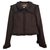 Chanel Little Black Wool Boucle Jacke mit Rüschen Schwarz Wolle  ref.263736