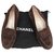 Chanel p penny loafer moccasins 37 Dark brown Deerskin  ref.263742