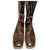 Autre Marque ARIAT size 47 Tombstone Thunder Square Toe Western Brown Patent Cowboy Riding Boots Leather  ref.263835
