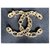 Superb chanel brooch in mint condition, gold and rhinestones Golden  ref.264153