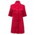 Jaqueta longa Chanel em tweed vermelho e branco  ref.264255