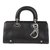 Dior Black Cannage Lady Dior East West Leather Handbag Pony-style calfskin  ref.264286