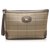 Burberry Brown Plaid Canvas Pouch Multiple colors Beige Leather Cloth Pony-style calfskin Cloth  ref.264312