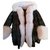Autre Marque Wild artic Pink Khaki Leather Fur  ref.264420