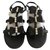 Chanel Sandals Black Leather  ref.264473