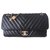 Chanel Classic Chevron Gm Bag Black Leather  ref.264489