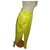 Escada Pants, leggings Yellow Cotton  ref.264798