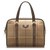 Burberry Brown Plaid Canvas Handbag Marrone Multicolore Pelle Tela Vitello simile a un vitello Panno  ref.265104