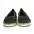Chanel Black Stoff & Leder Cap Toe Flat Espadrilles Jute Plattformgröße 38 Schwarz  ref.265200