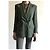 Chaqueta cruzada de lino verde Arthur & Fox - vista 9