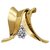 Autre Marque Fontana Brosche in Gelbgold, Platin und Diamanten. Gelbes Gold  ref.265018