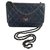 Wallet On Chain Chanel Blue Leather  ref.265209