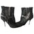 Dior Ankle Boots Black Silvery Leather Cloth  ref.265316