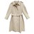 Burberry Burberrry woman's raincoat vintage sixties t 40 Beige Cotton Polyester  ref.265368