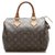 Louis Vuitton Brown Monogram Speedy 25 Light brown Leather Cloth  ref.265542