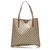 Gucci Brown GG Supreme Tote Bag Beige Leather Cloth Pony-style calfskin Cloth  ref.265553