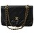 Chanel Flap Bag Negro Cuero  ref.265584