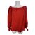 Yves Saint Laurent Envoltório blusa Vermelho Algodão  ref.265594