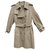 Burberry vintage men's trench coat 70's t 52 Khaki Cotton Polyester  ref.265597