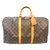 Louis Vuitton keepall 50 Monogramm Braun Leder  ref.265684