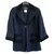 Chanel Casacos Azul marinho Lã Tweed  ref.265721