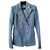Wunderschöne blaue Blazerjacke von Balmain Paris Baumwolle  ref.265733