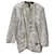Chanel Oversized blazer White Cotton  ref.265746
